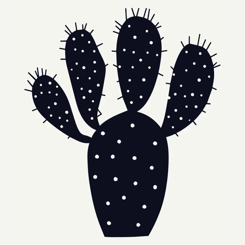 Mitternachtskaktus-Silhouette