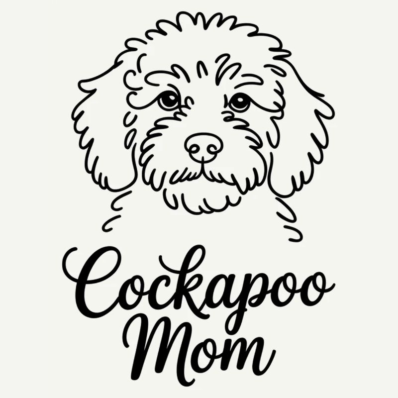 Cockapoo Mom - Cute Minimalist Dog Lover Gift