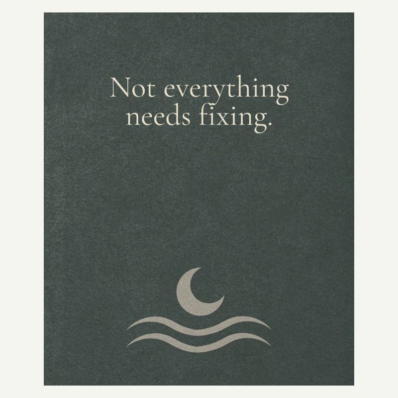 Not everything needs fixing