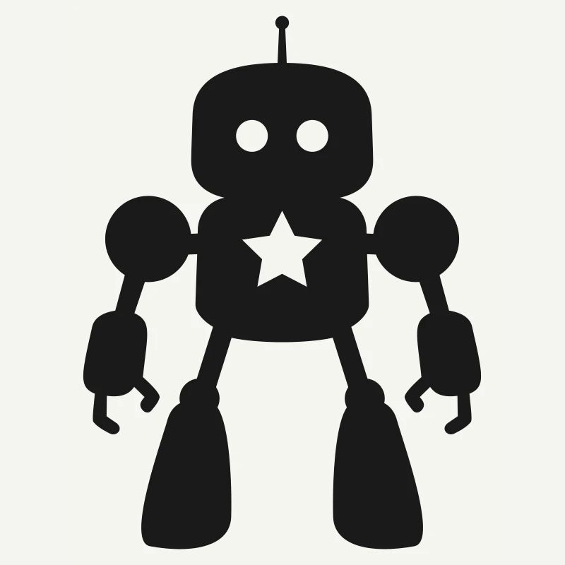 Robot with Star AI Sci-Fi Nerd