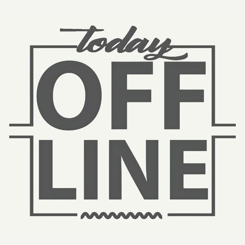 Today Offline Design Statement Spruch Minimal