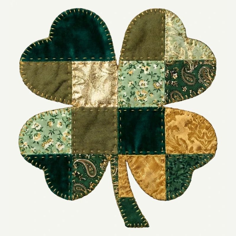 Patchwork Kleeblatt Quilt Stil