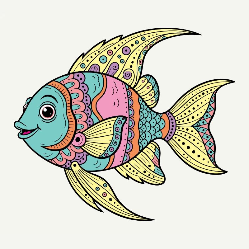 Colorful Psychedelic Coral Fish