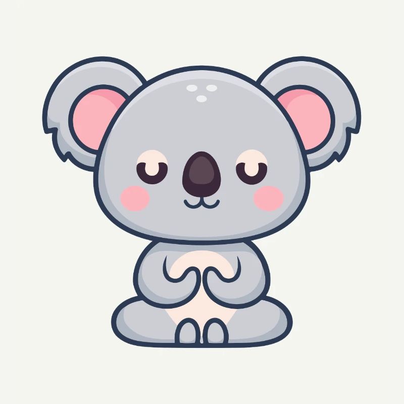Koala doudou zen pastel