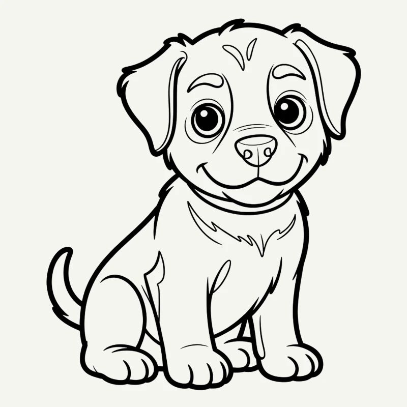 Illustration de plan de petit chiot