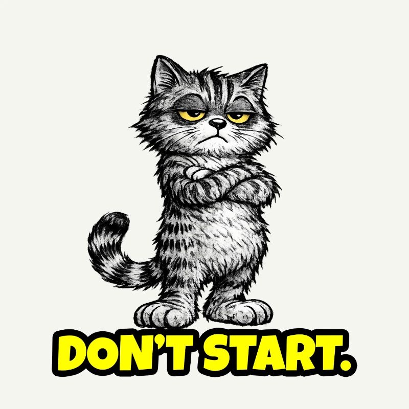 Don’t Start. – Grumpy Katze (Attitude) CAT