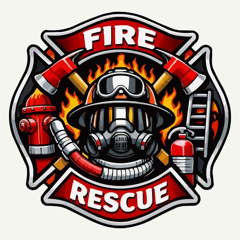 Fire Brigade Rescue Badge