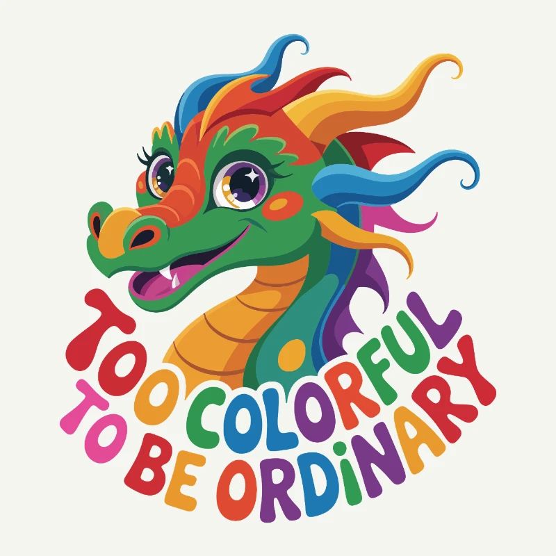 Farbenfroher eigenständiger Drache