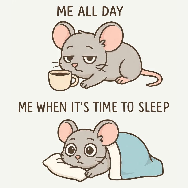 Cute Coffee Mouse Cartoon for Coffee Lovers