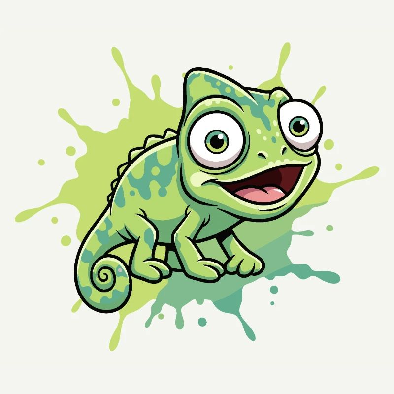 Joyeuse éclaboussure caméléon