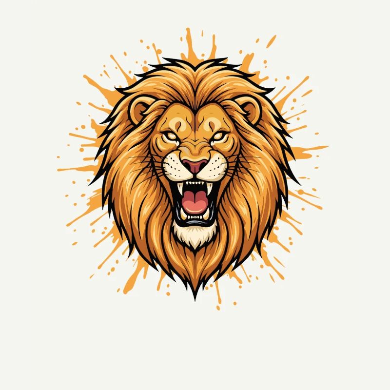 Tête de lion dans la conception d’explosions