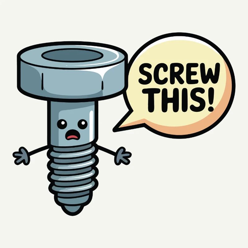 Screw This Funny Screw Pun Design