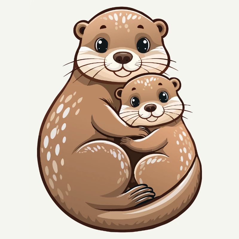 Mutterotter mit Jungtier