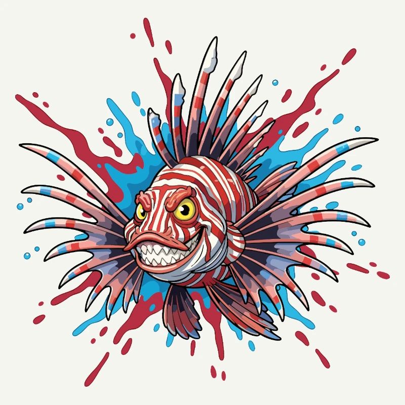 Spiny fish with a colorful accent