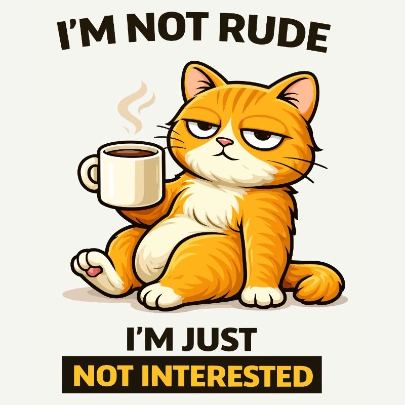 Grouchy Cat Coffee Attitude