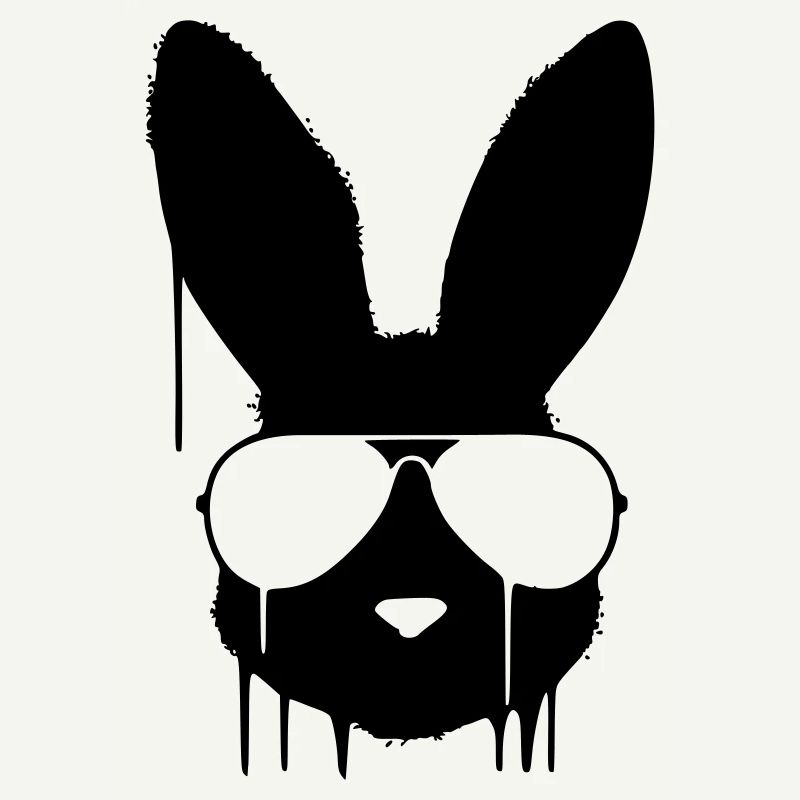 Cooler Hase Brille Graffiti