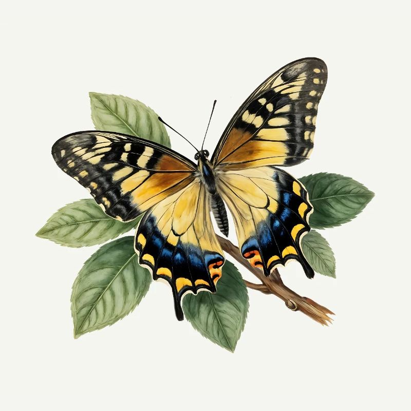 Schwalbenschwanz oder Große Haarsträhne, Papilio machaon