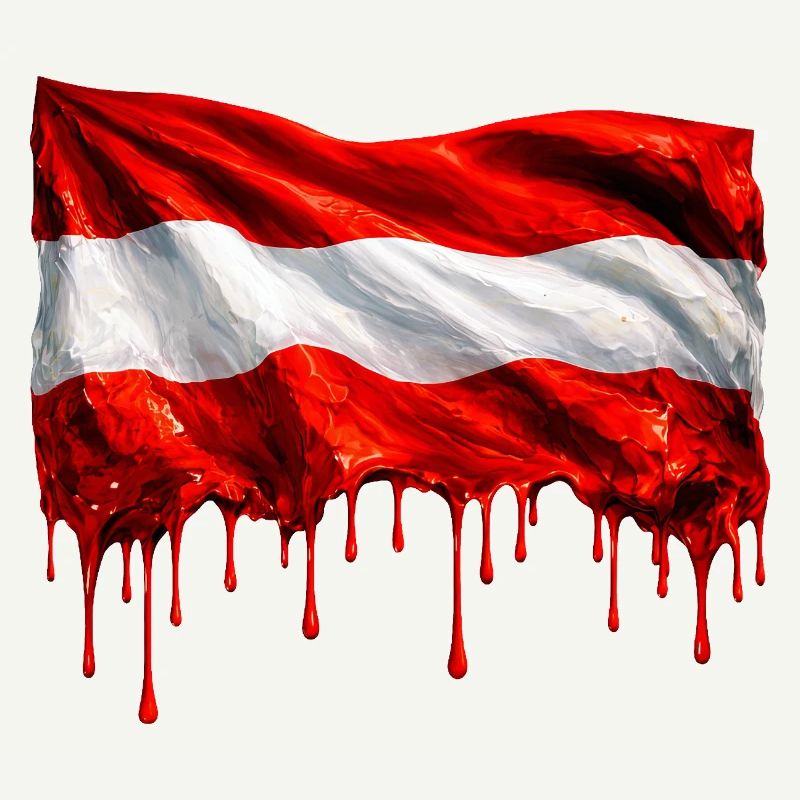 Austrian flag in bright colours