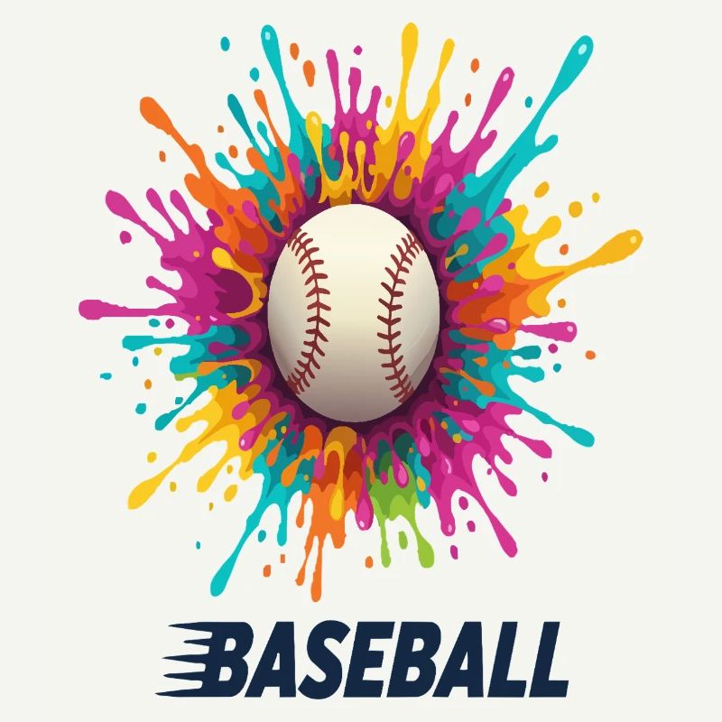 Lebhafter Baseball-Splash-Burst