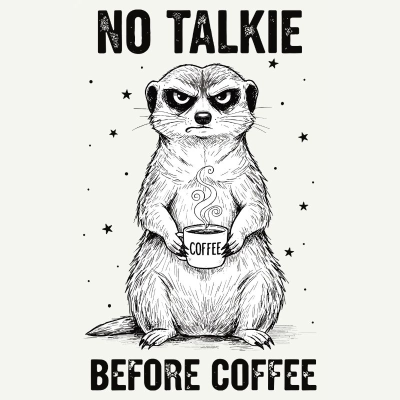 Pas de conversation devant un suricate amateur de café