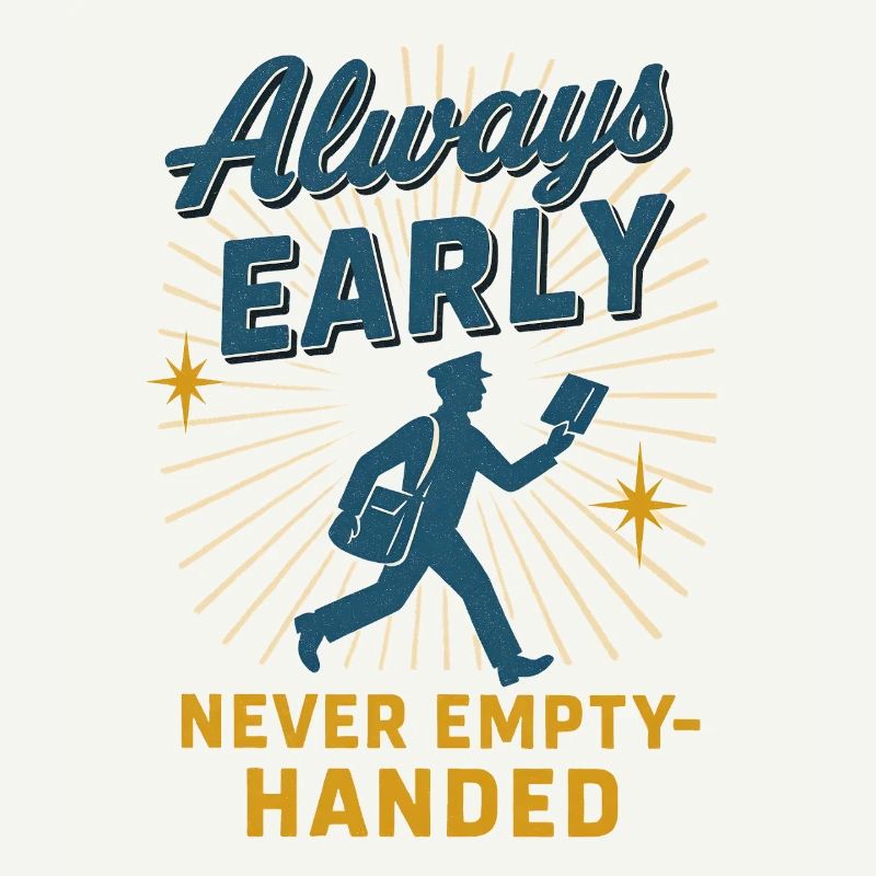 Always there early | Postman Deliverer Humor