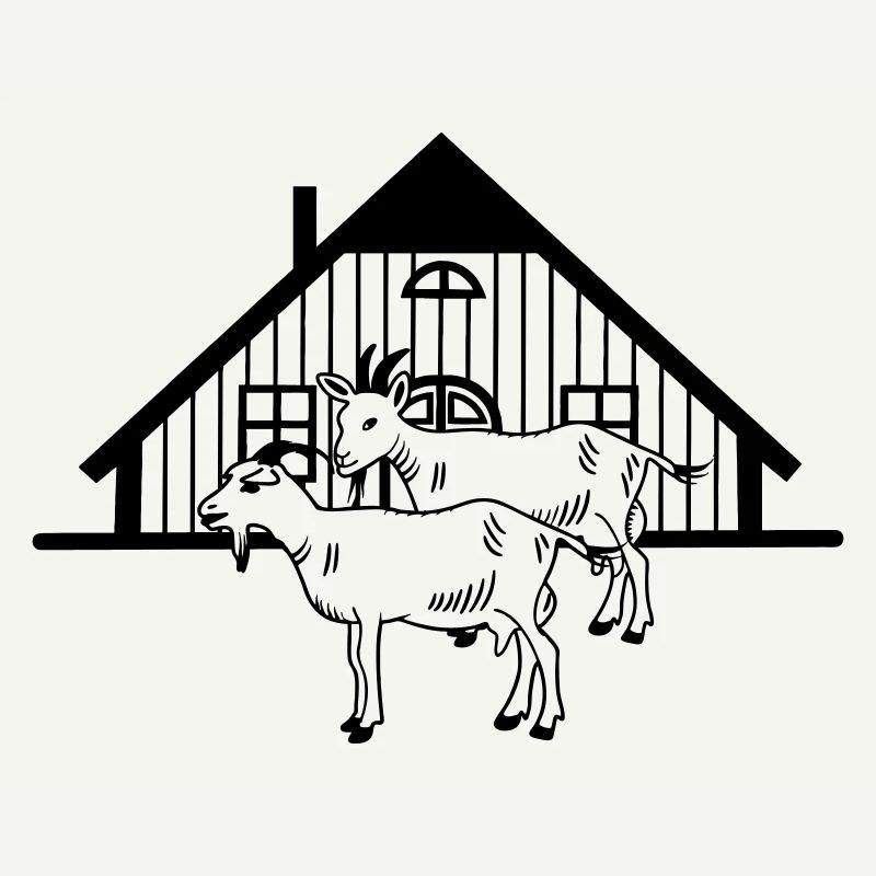 Ziegenfarm oder Stall
