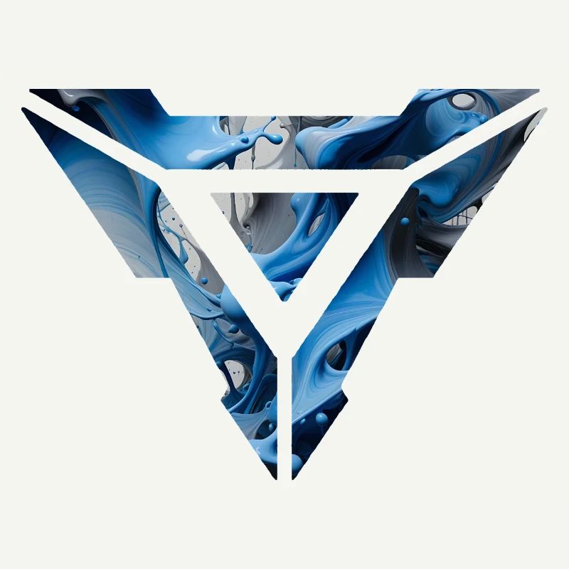 Design triangulaire fluide bleu abstrait