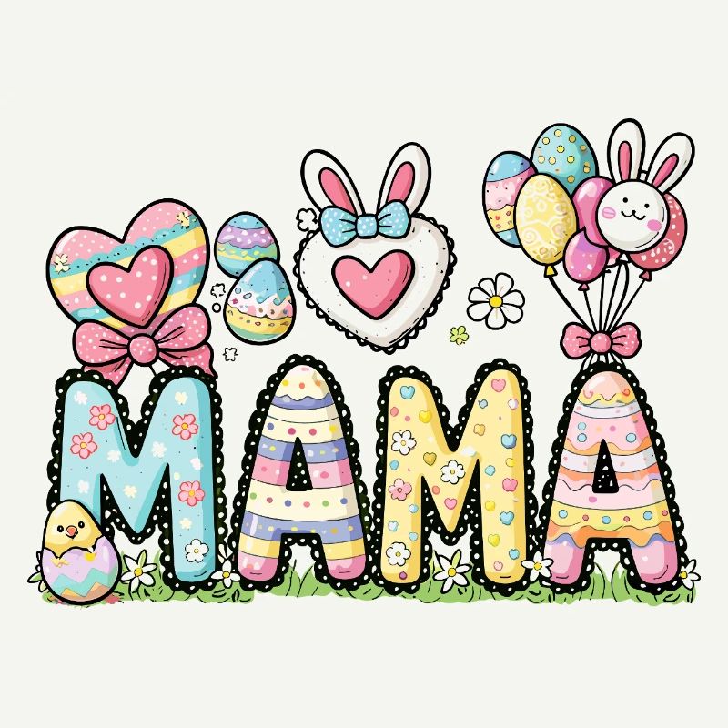 Pastel Easter Mom Design
