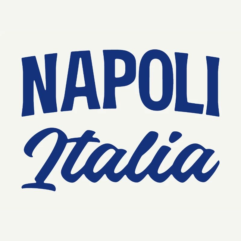 Napoli Italia Script in Blau