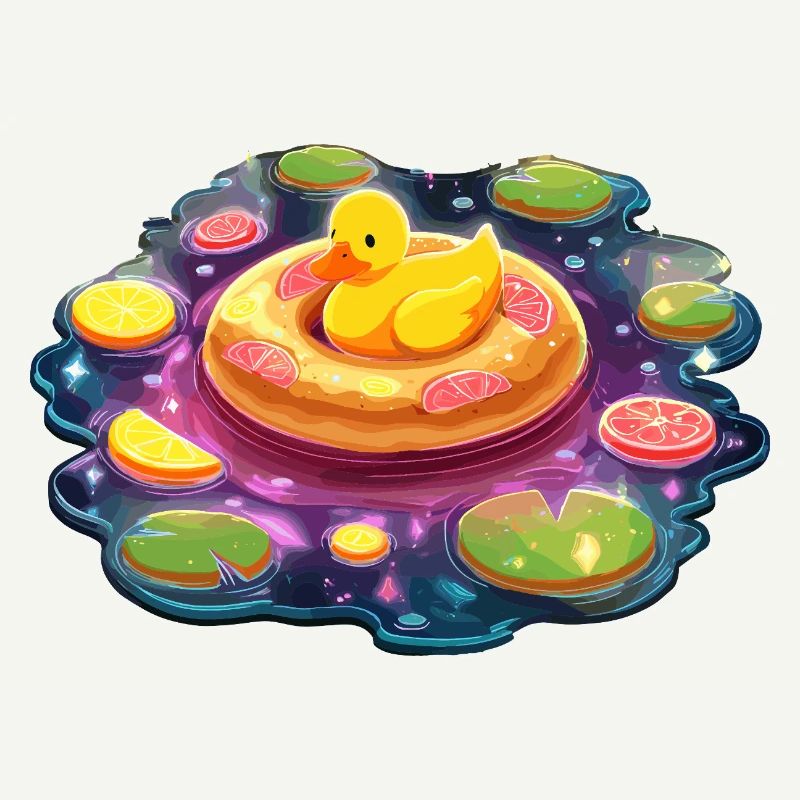 Des canards donuts dans le lac Galaxy