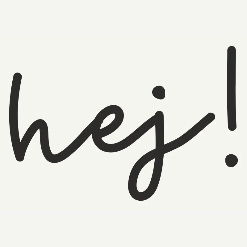 Hej – design de mots scandinave