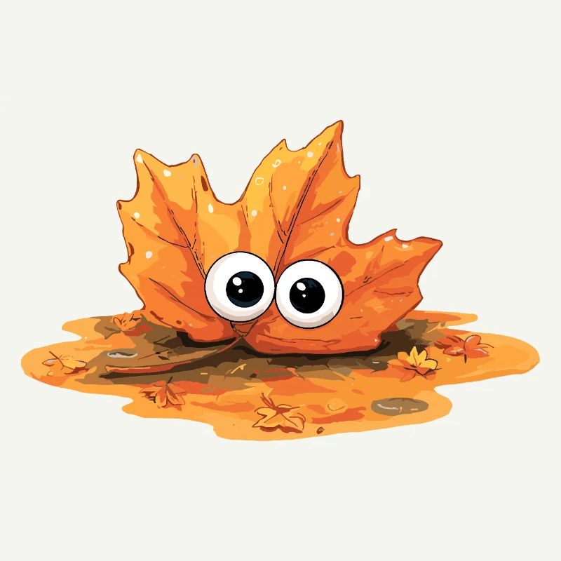 Herbstblatt mit Augen Kuschelheld