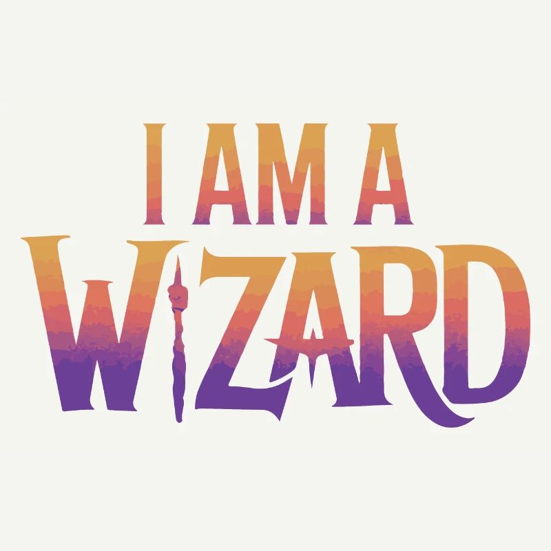 I Am a Wizard Text Design