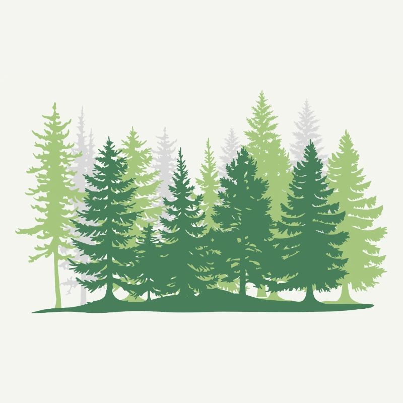 Forêt arbre verts