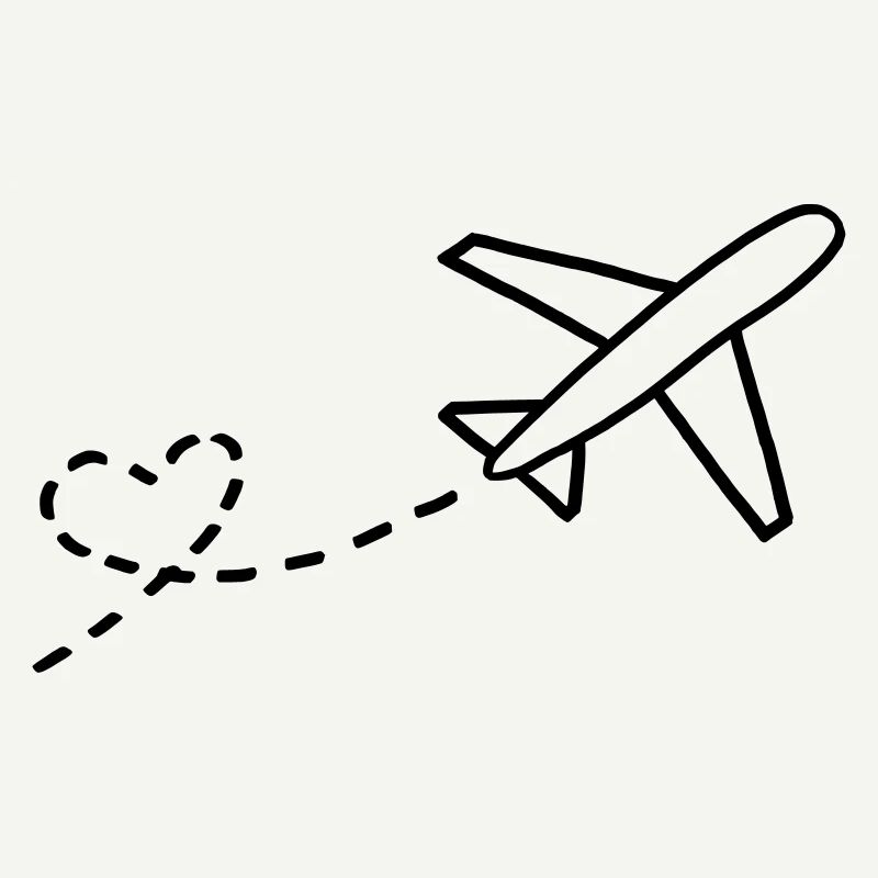 Herz und Flugzeug