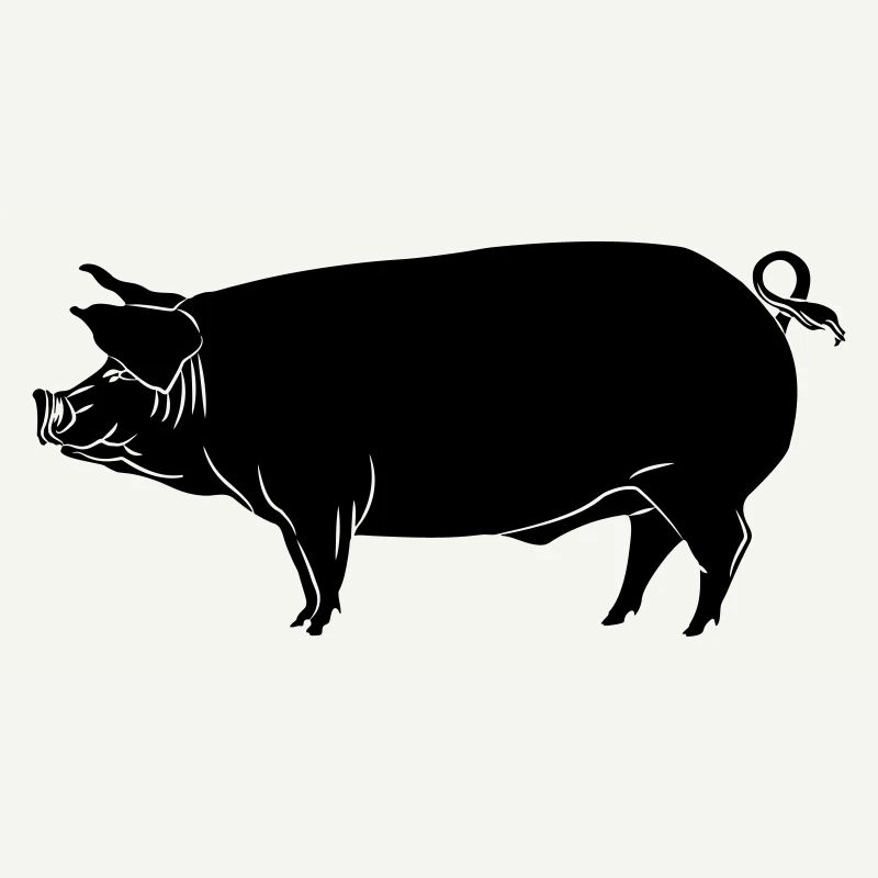 Pig shadow image logo