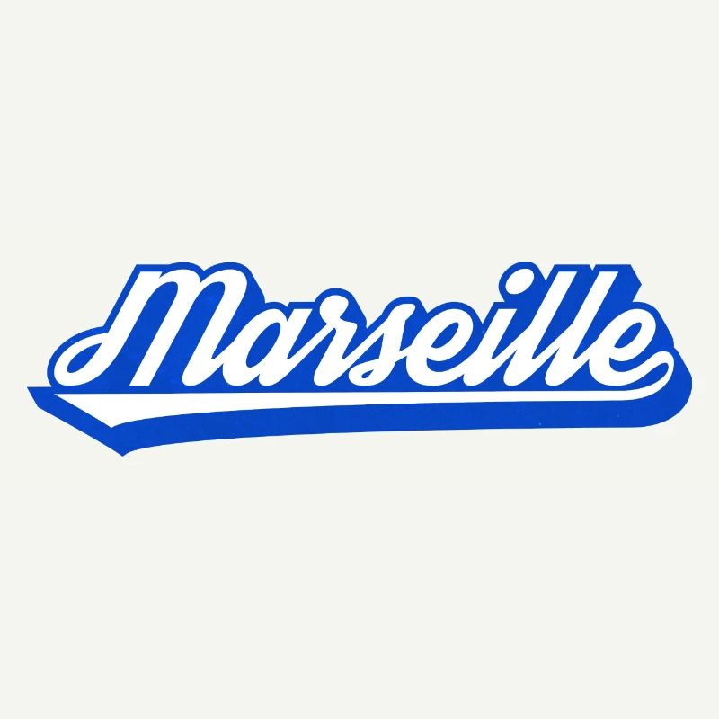 Marseille Rétro Blue Script