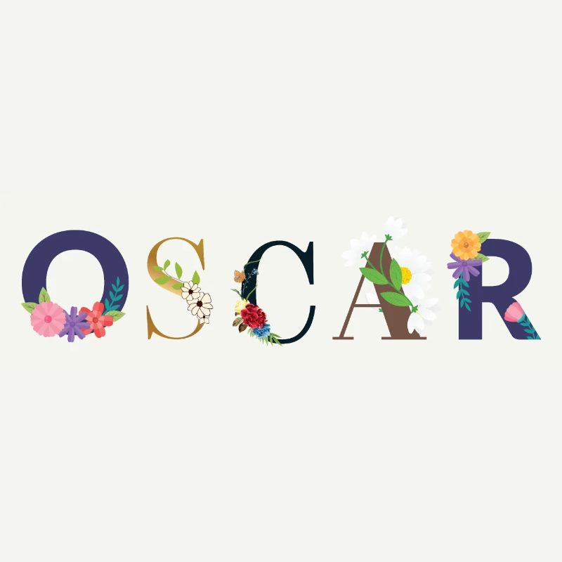 Le nom d’OSCAR décoré de fleurs