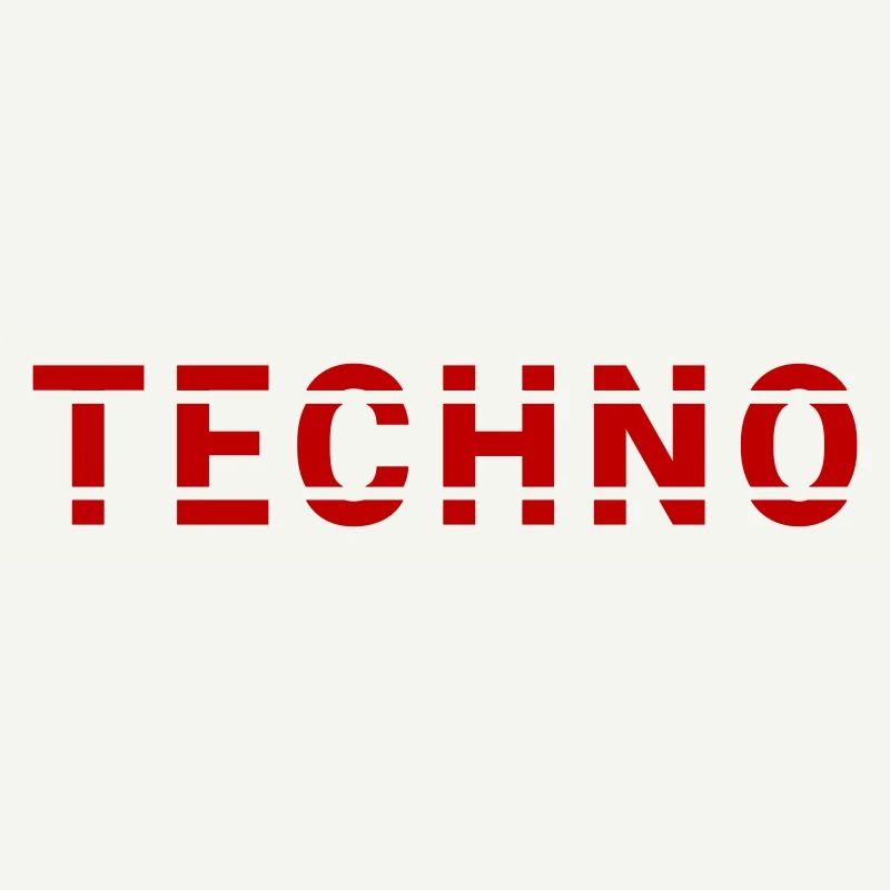 Design de lettrage techno pour ravers et électro