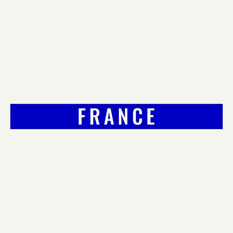 France Rectangle Bleu