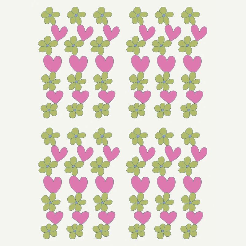 herzen blumen muster