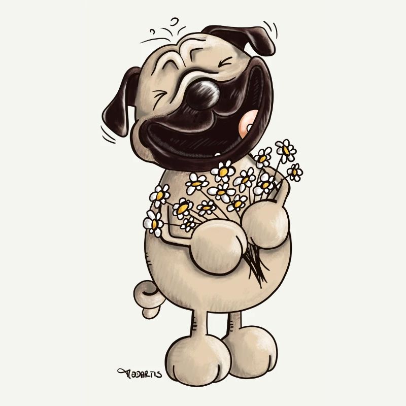 Süßer Mops - Möpse - Mopsfideler Mops - Geschenk