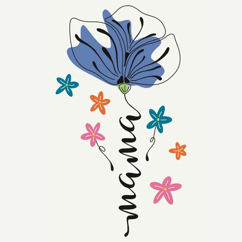 Maman – Conception 🌸💙 de fleurs