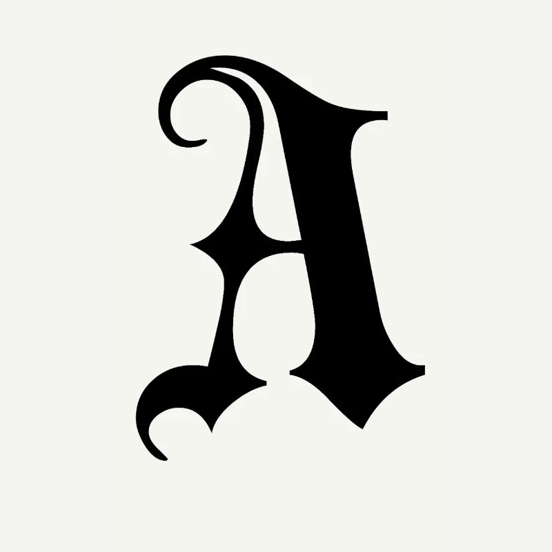 Verziertes Gothic Ein Monogramm