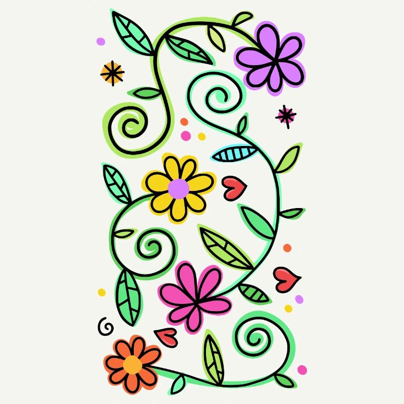 Dekorative Doodle-Gänseblümchen