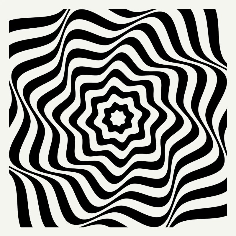 Hypnotic Black Spiral Pattern
