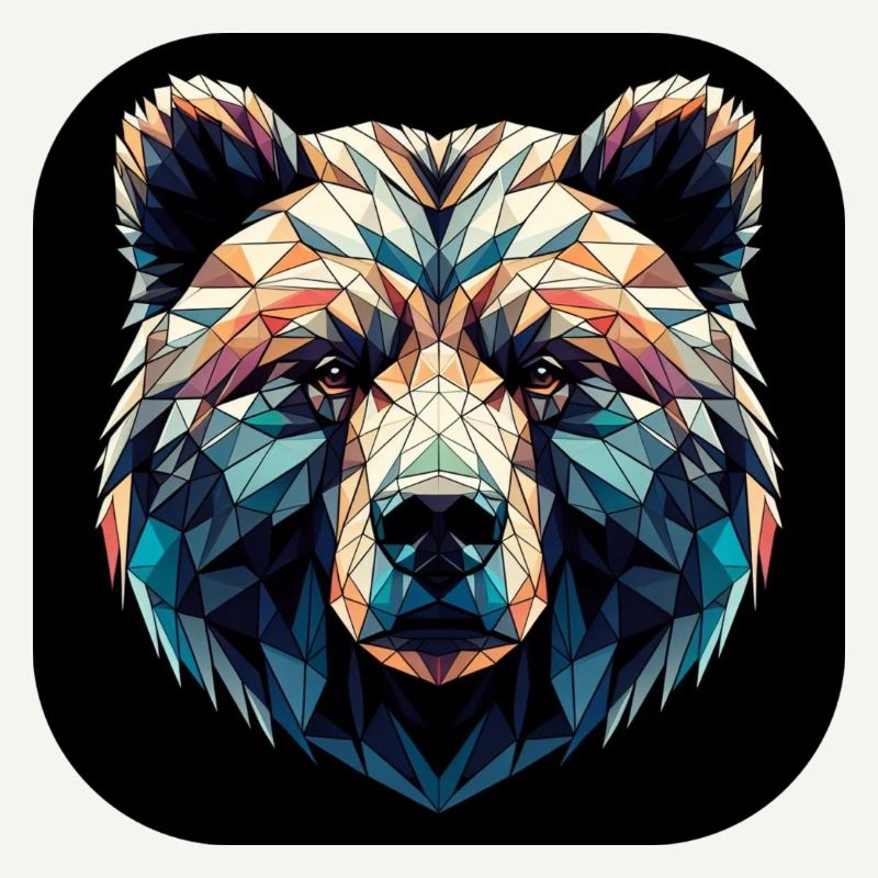 Bunter Bär in Polygon Design