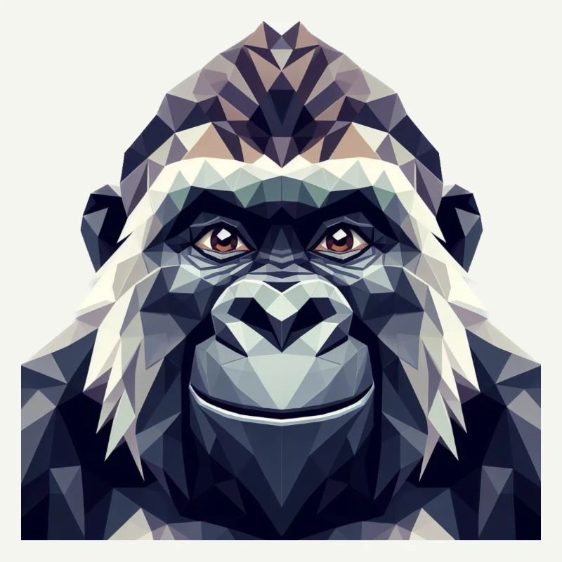 Un singe de style polygonal