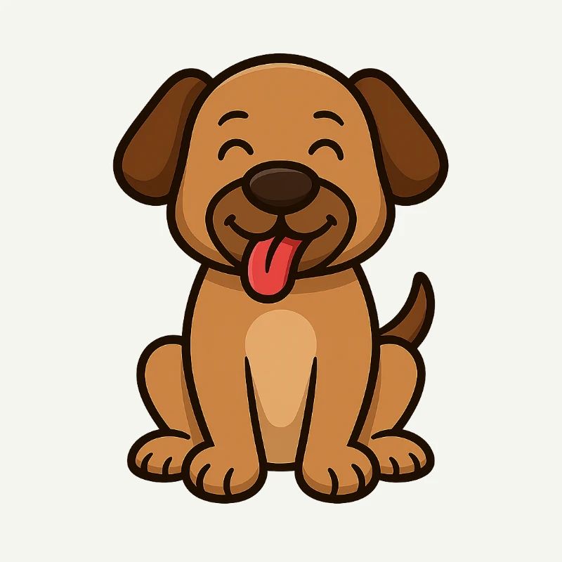 Chien mignon - Conception de style dessin animé