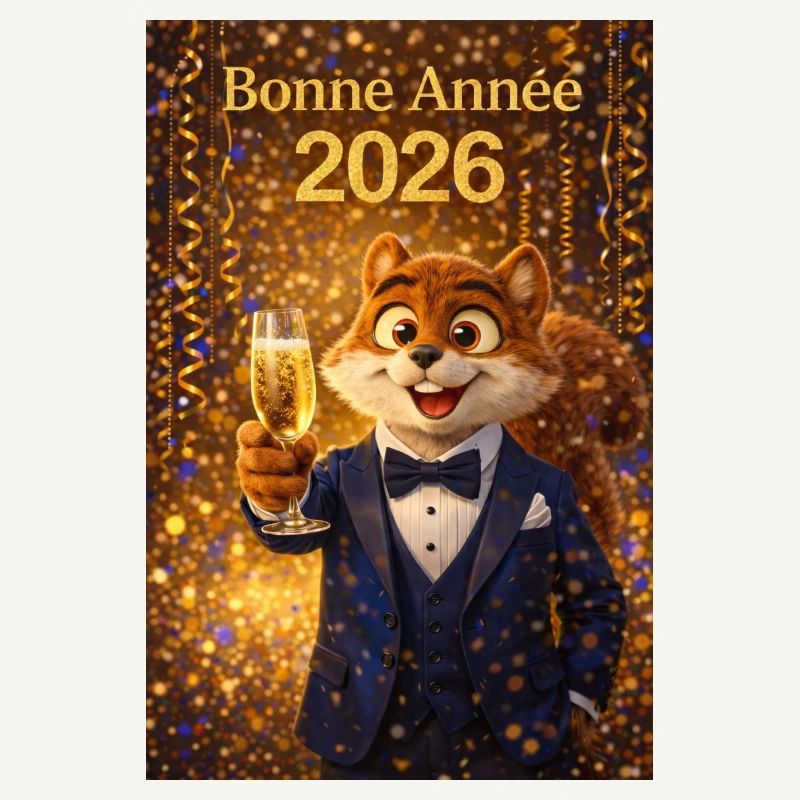 Happy New Year 2026 from Mr. Squirrel